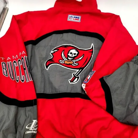 NFL (Pro Line)-Tampa Bay Buccaneers Zip-Up Windbreaker 1990s Size Large - Picture 4 of 15